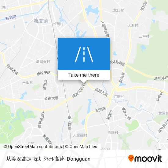从莞深高速 深圳外环高速 map