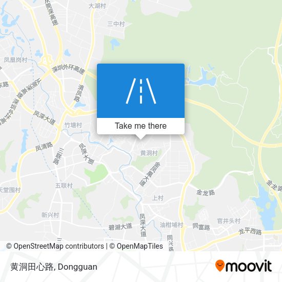 黄洞田心路 map