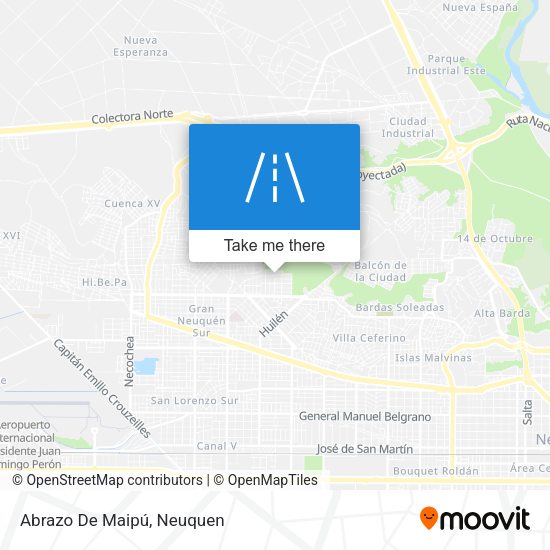 Abrazo De Maipú map