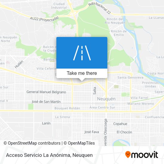 Mapa de Acceso Servicio La Anónima