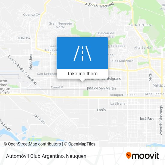 Mapa de Automóvil Club Argentino