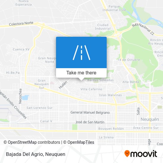 Mapa de Bajada Del Agrio