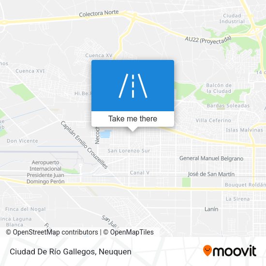 Mapa de Ciudad De Río Gallegos