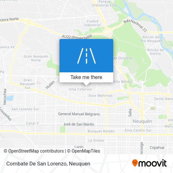 Combate De San Lorenzo map