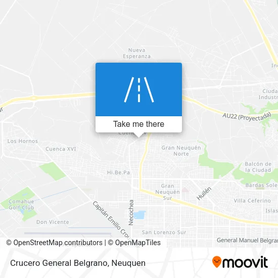 Crucero General Belgrano map