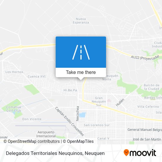 Mapa de Delegados Territoriales Neuquinos