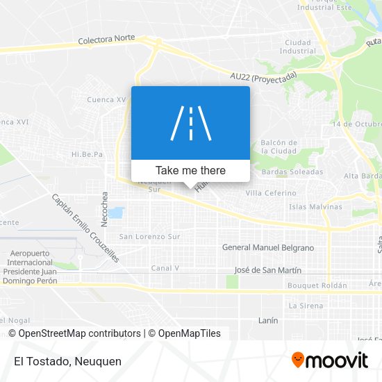 Mapa de El Tostado
