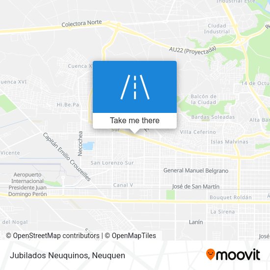 Jubilados Neuquinos map