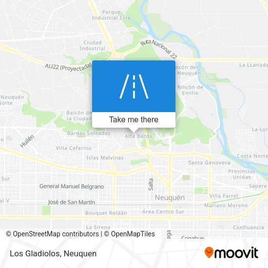 Mapa de Los Gladiolos