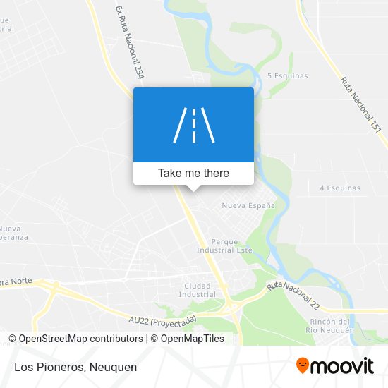 Mapa de Los Pioneros