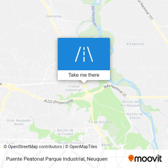 Mapa de Puente Peatonal Parque Industrial