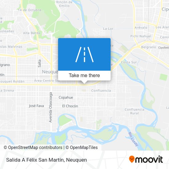Salida A Félix San Martín map