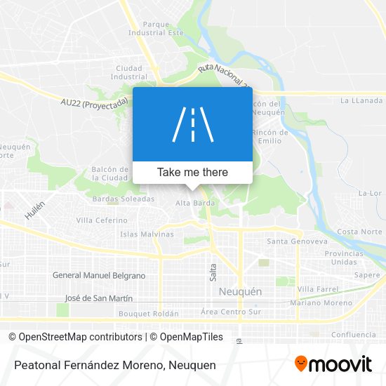 Peatonal Fernández Moreno map