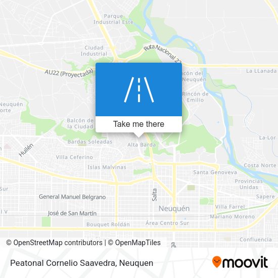 Mapa de Peatonal Cornelio Saavedra