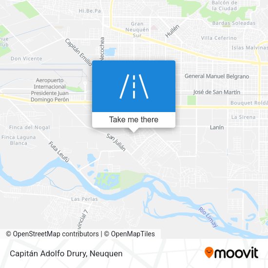 Capitán Adolfo Drury map