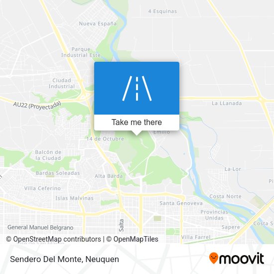 Sendero Del Monte map