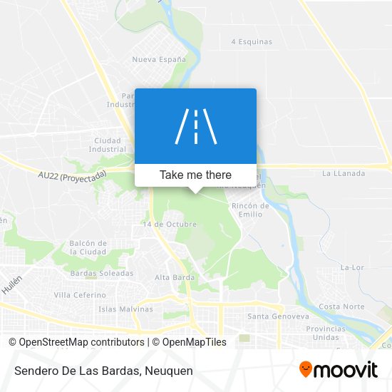 Sendero De Las Bardas map