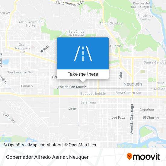 Mapa de Gobernador Alfredo Asmar