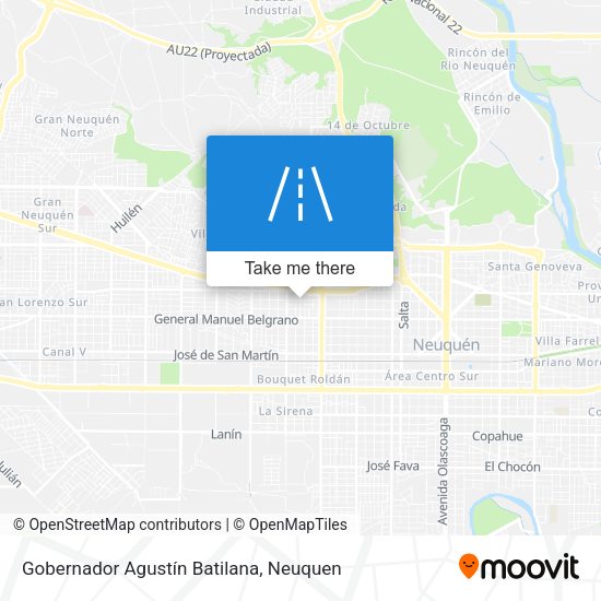 Gobernador Agustín Batilana map