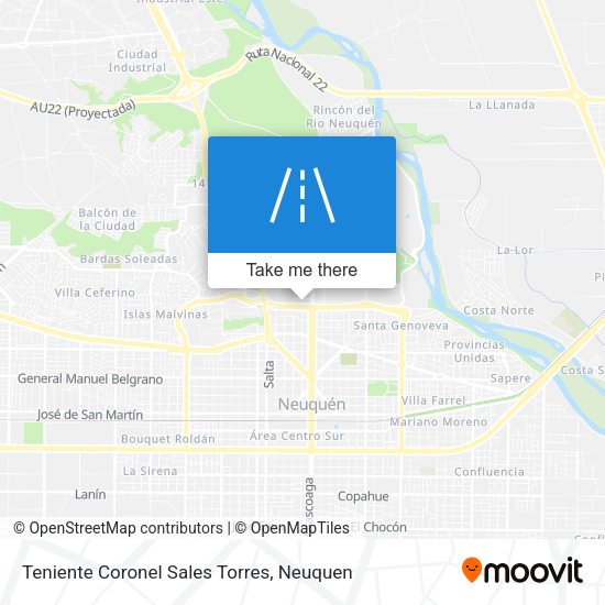 Teniente Coronel Sales Torres map