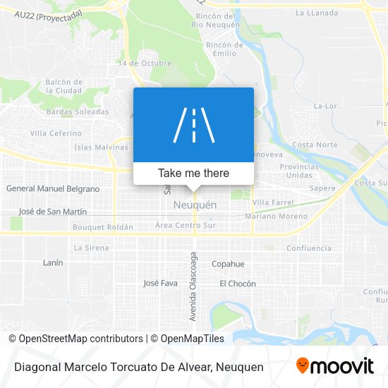 Diagonal Marcelo Torcuato De Alvear map