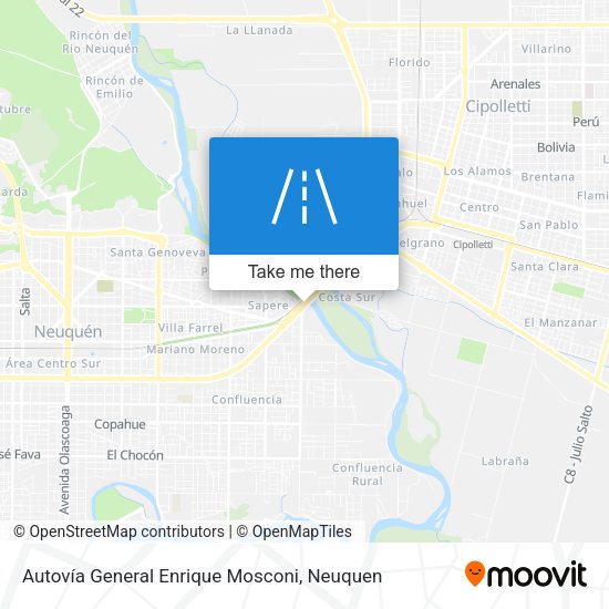 Autovía General Enrique Mosconi map