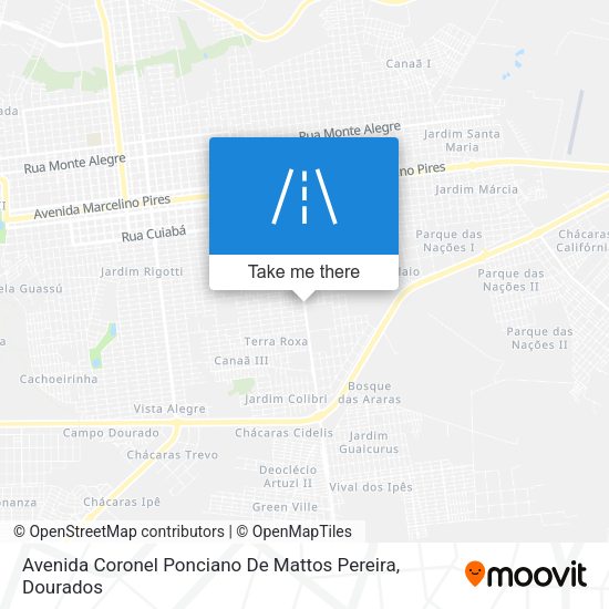 Avenida Coronel Ponciano De Mattos Pereira map