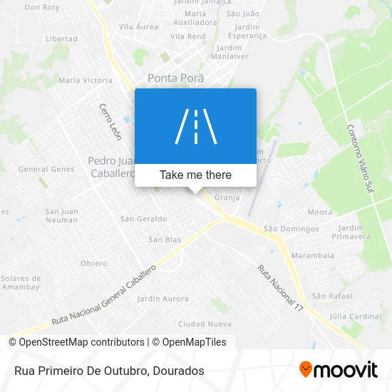 Rua Primeiro De Outubro map