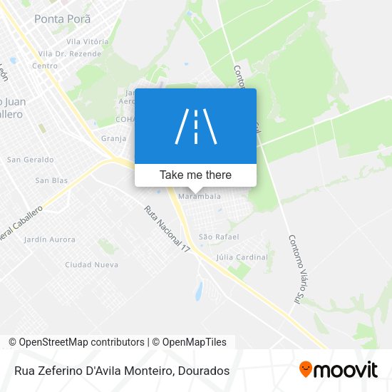 Rua Zeferino D'Avila Monteiro map