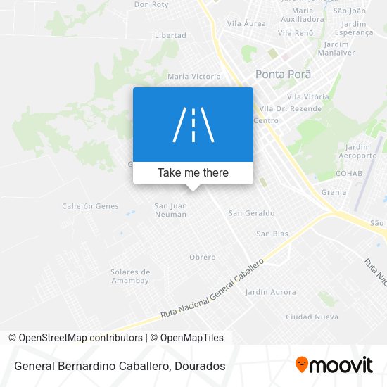 General Bernardino Caballero map