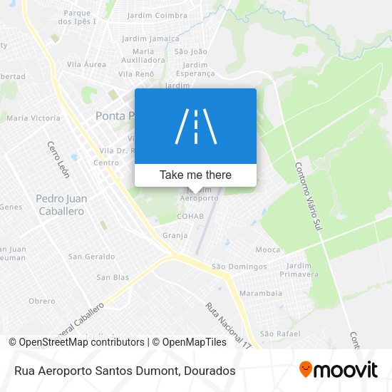 Rua Aeroporto Santos Dumont map
