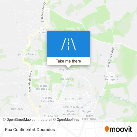 Rua Continental map