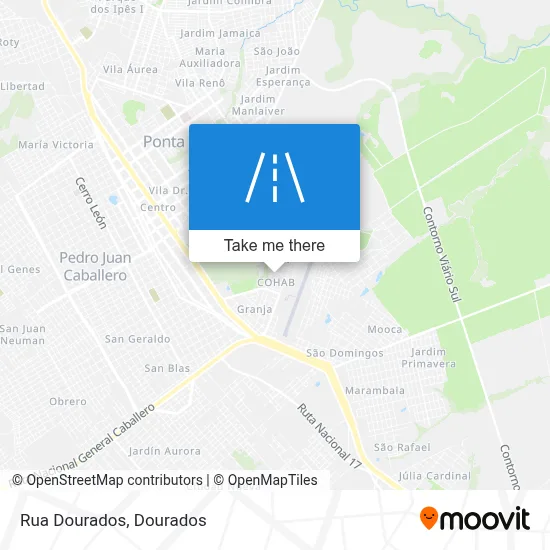 Rua Dourados map