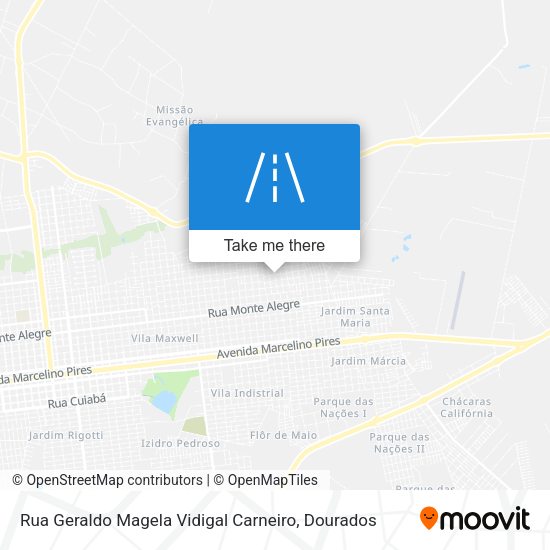 Rua Geraldo Magela Vidigal Carneiro map