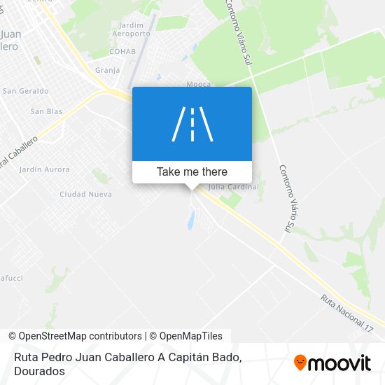 Ruta Pedro Juan Caballero A Capitán Bado map