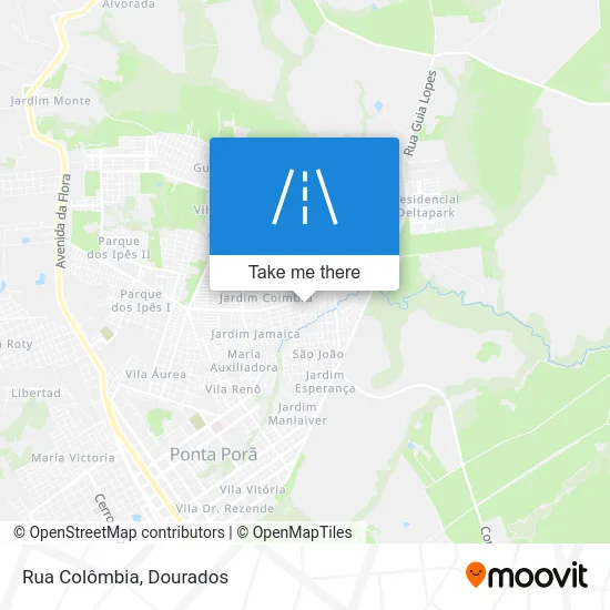 Rua Colômbia map
