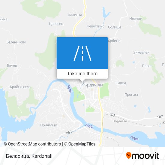 Беласица map