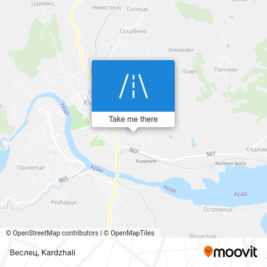 Веслец map