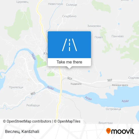 Карта Веслец
