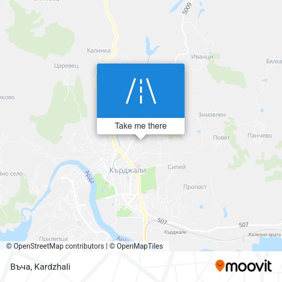 Въча map