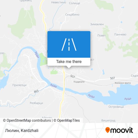 Люлин map