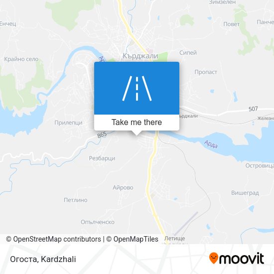 Огоста map