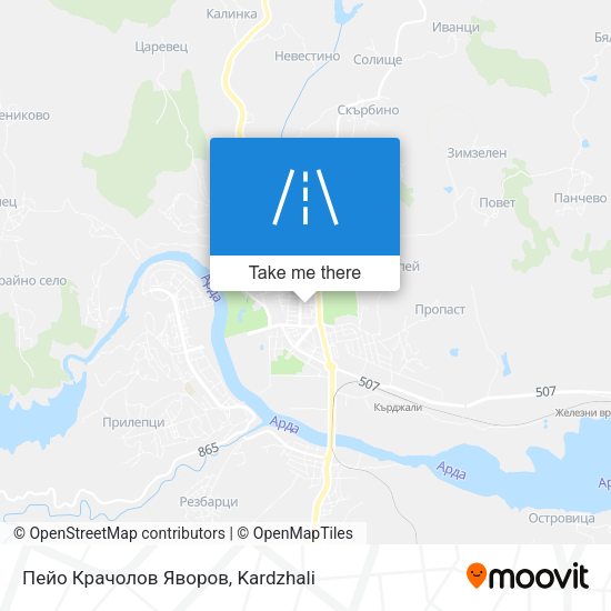 Пейо Крачолов Яворов map