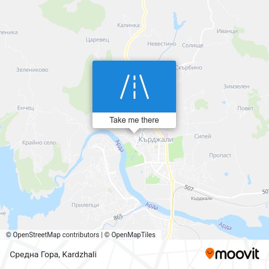 Средна Гора map