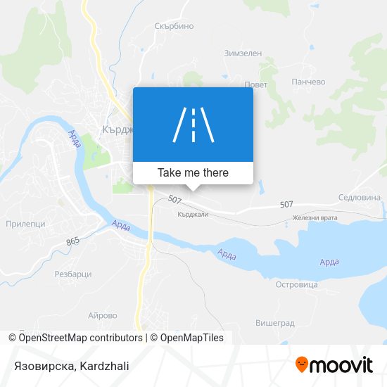 Язовирска map