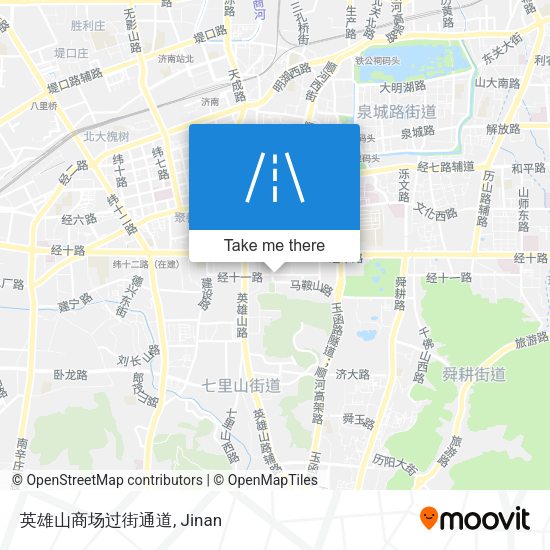 英雄山商场过街通道 map