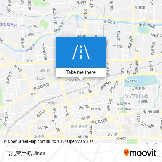 官扎营后街 map