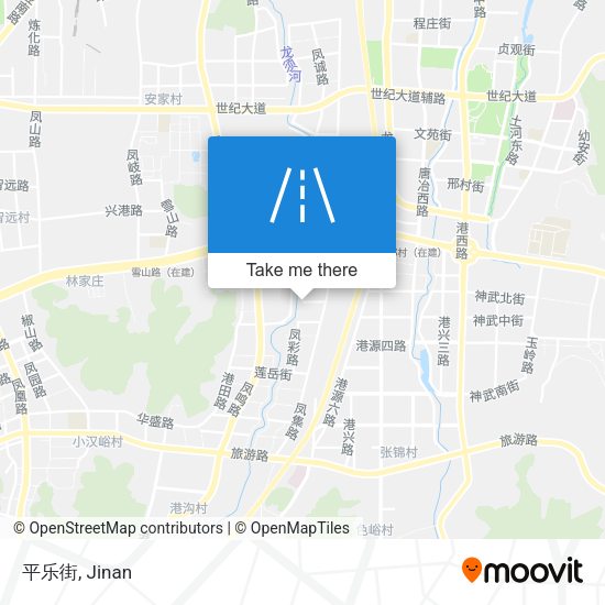 平乐街 map