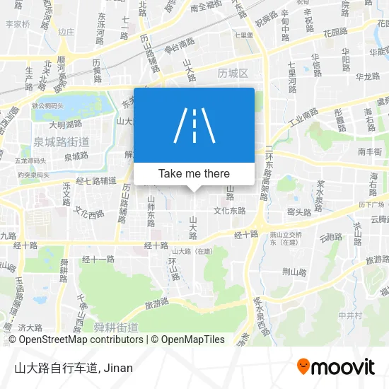 山大路自行车道 map