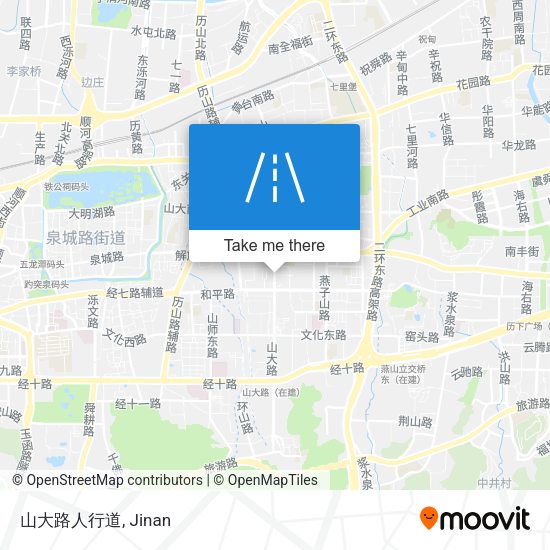 山大路人行道 map